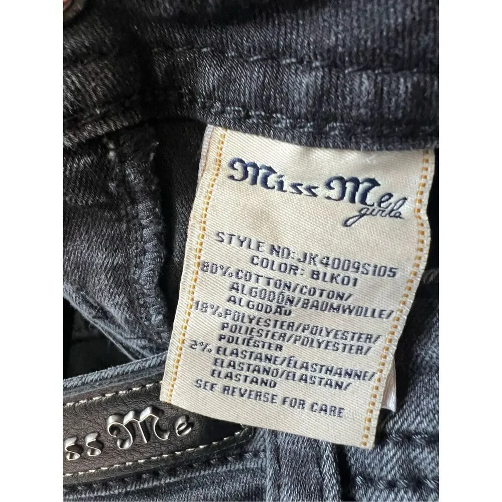 Miss Me Black Faded JK4009S105 Skinny Jeans Girls 14